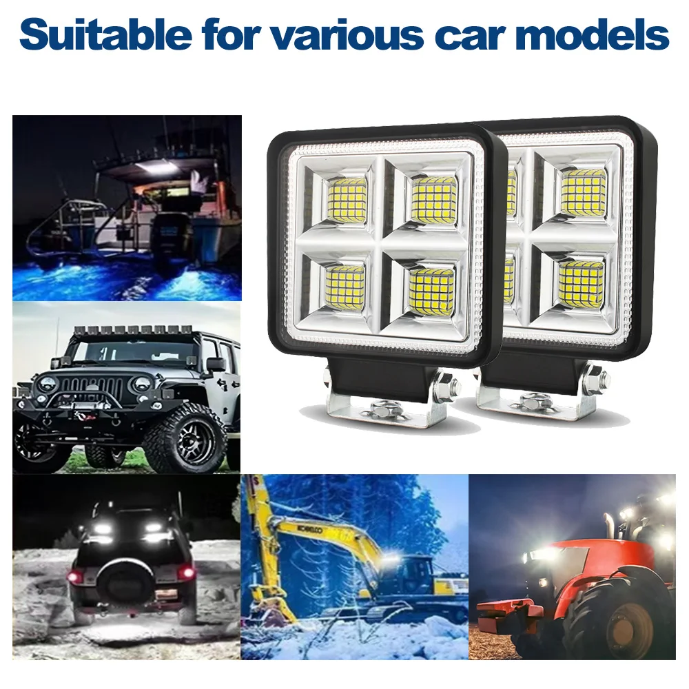 LED 스포트라이트 프론트 스포일러 192W 12V 24V 64Led 작업 조명 트랙터 자동차 차량 4x4 오프로드 Barra 작업 운전 라이트 썸네일 3