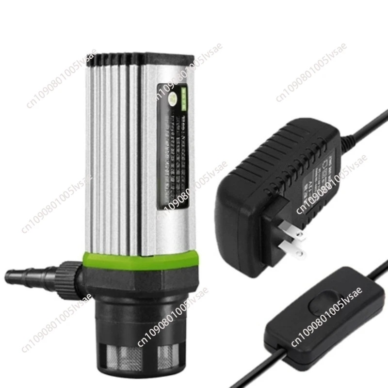 Pequeño tanque de peces de agua, imprimación de 12V, Motor de circulación de agua, bomba de agua de estanque de ahorro de energía para fuente y acuario