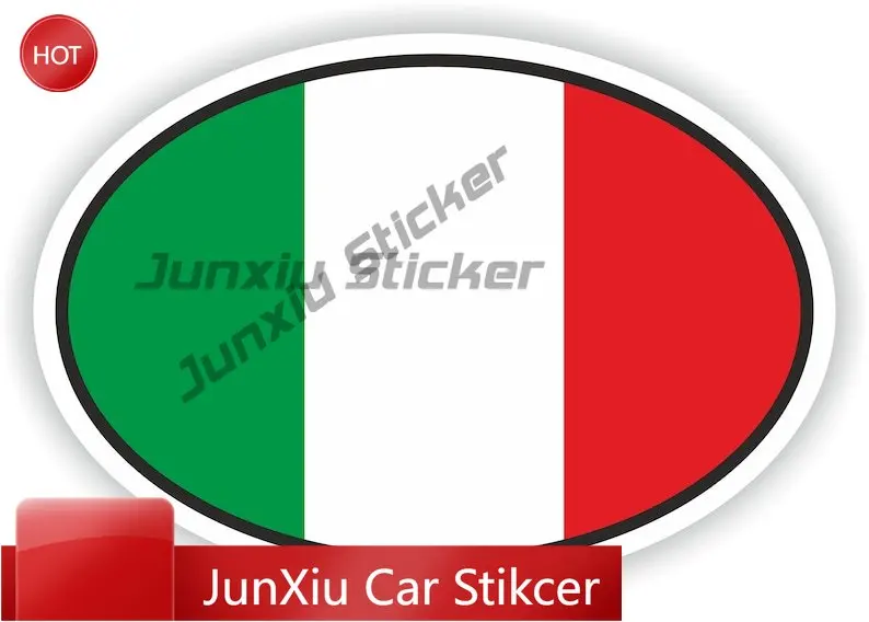 

Italy Oval Sticker with High Quality Vinyl Decal For Wall Bumper UV Resistant Decoration Auto Accessories Exterior Vinyl Decal