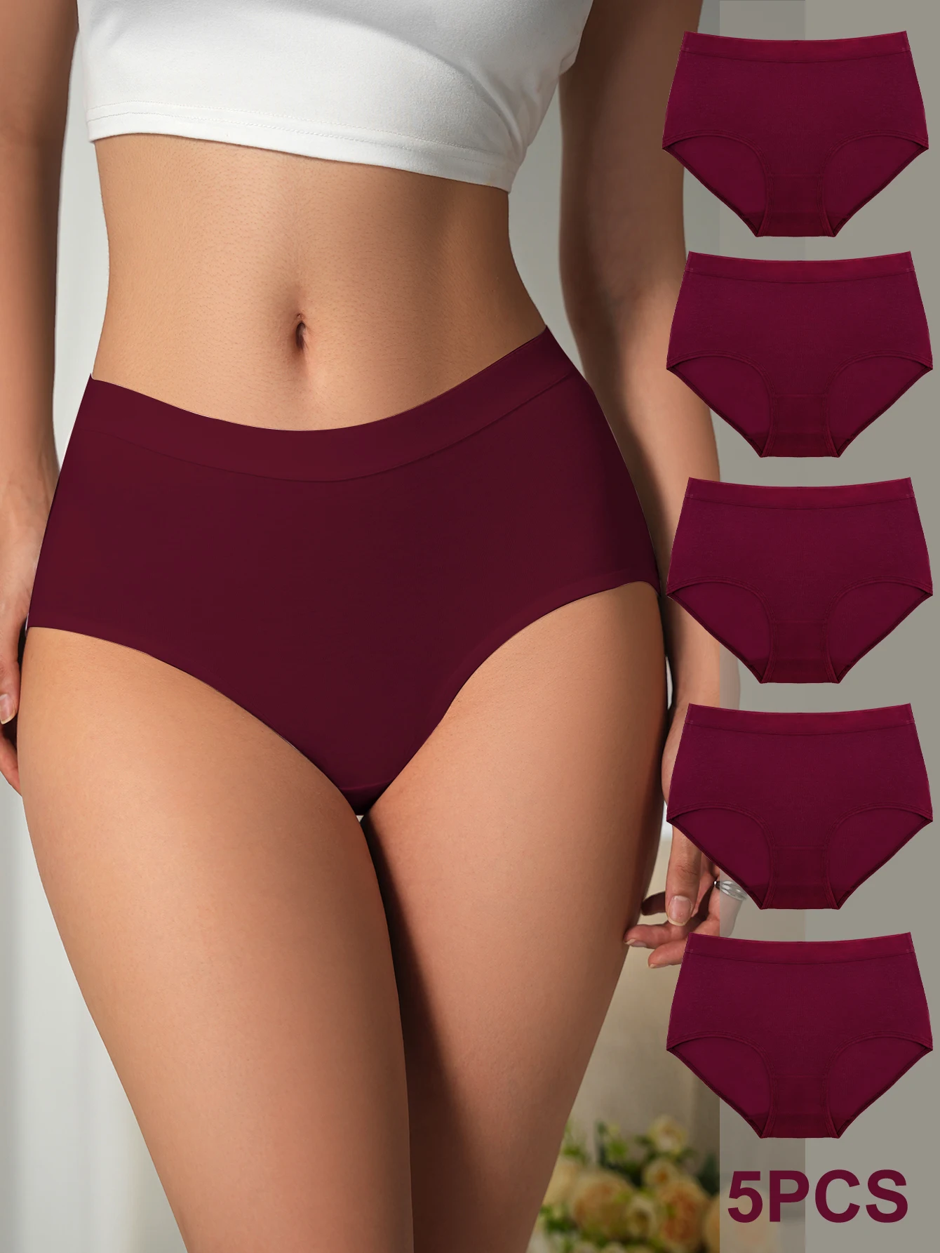 

Новое женское нижнее белье из чистого хлопка, антибактериальное хлопковое промежность, треугольное, большого размера, без промежности, комплект из 5 предметов