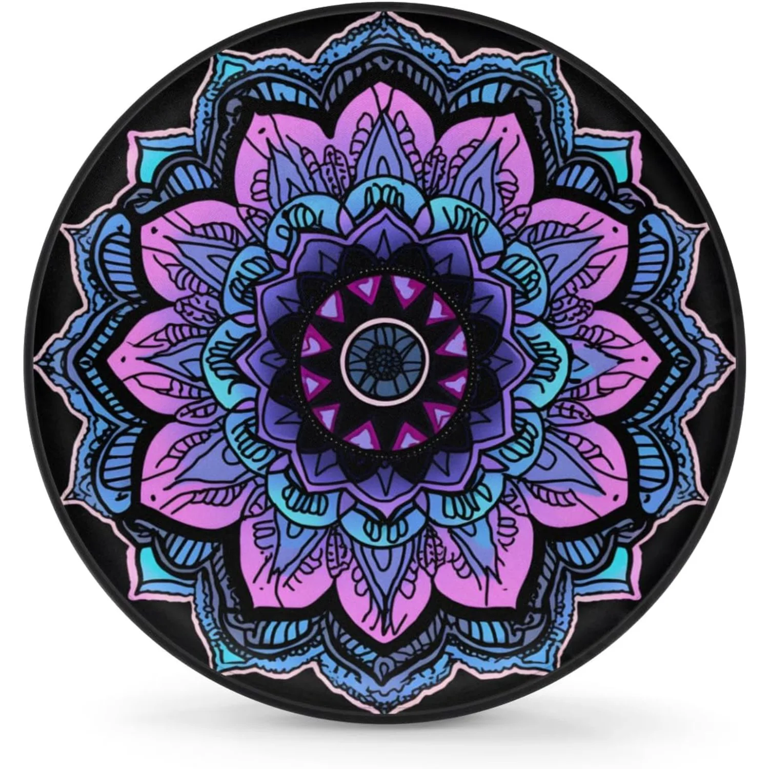 

Mandala Floral Spare Tire Cover Waterproof UV Resistant Elastic Edge Cover for RV Trailer