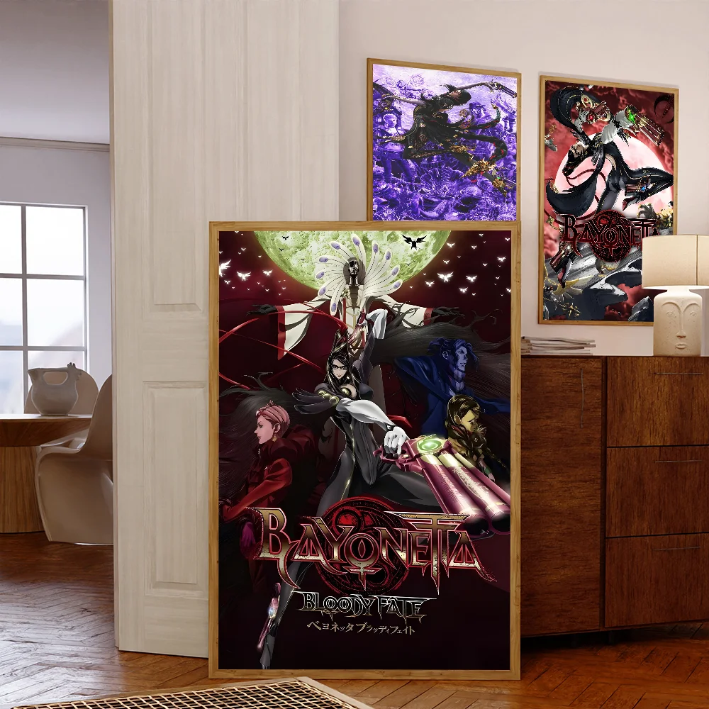 Game bayonetta 3 Classic Vintage Posters Whitepaper Prints Posters Artwork Kawaii Room Decor