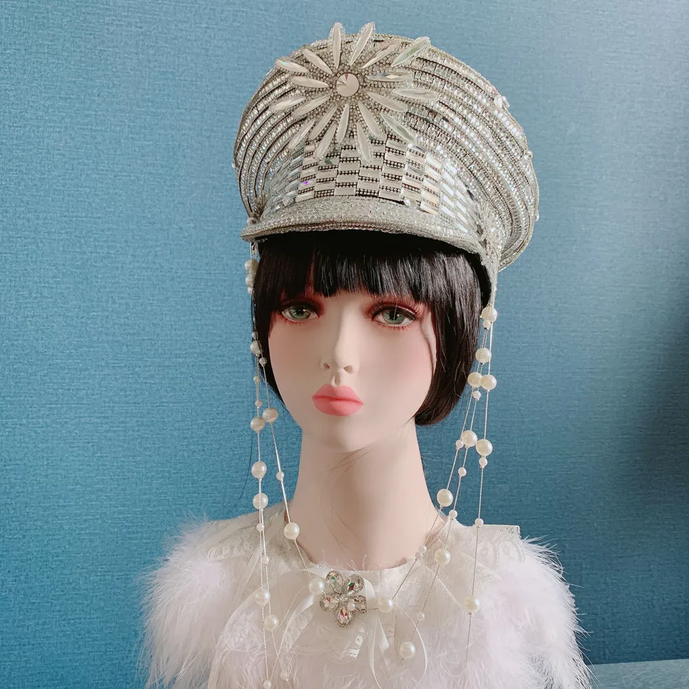 Beautiful Punk Hats For Women Carnival Festival Cap Catwalk Performance Headgear Studio Photography Fashion Cap