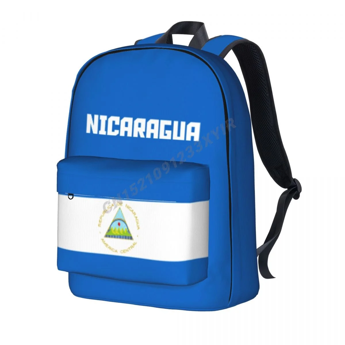 Unisex Backpack Nicaragua Flag Stitch Schoolbag Messenger Bag Case Laptop Travel Bag Mochila Gift
