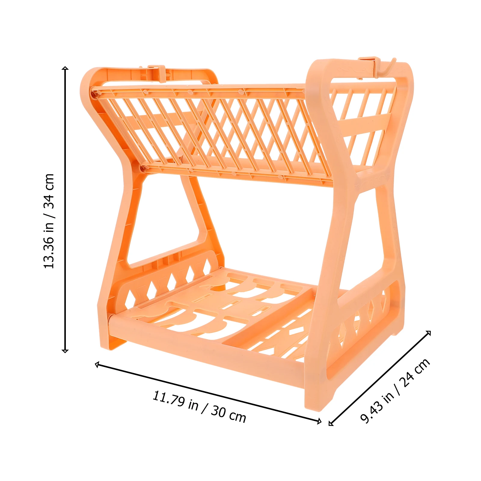 

1pc Dish Bowl Draining Rack Kitchen Bowl Draining Rack Dual-layer Storage Home Shelf Pink Plastic Compact Drying Countertop