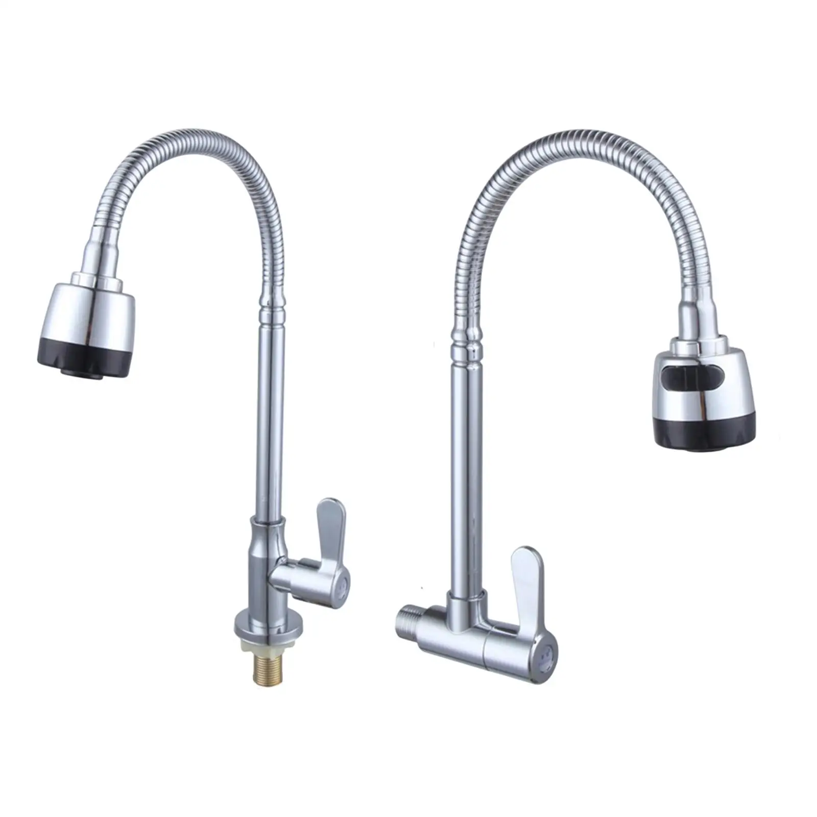 

Modern 360 Degree Rotating Kitchen Faucet Sturdy Stainless Steel Cold Water Sink Tap Easy to Install for Kitchen Laundry Room