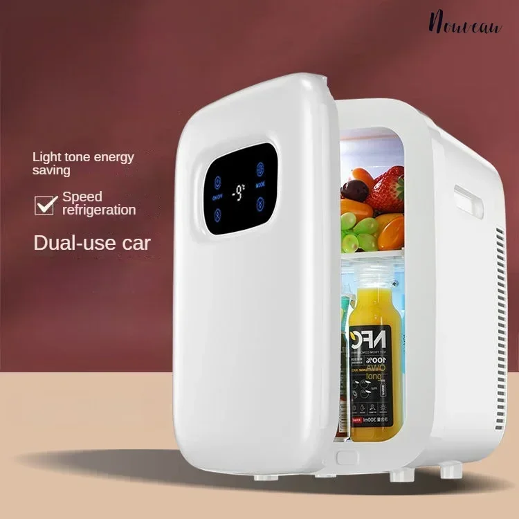 Small refrigerator 220V12V refrigerated car refrigerator 20L rental house office facial mask fruit and vegetable preservation