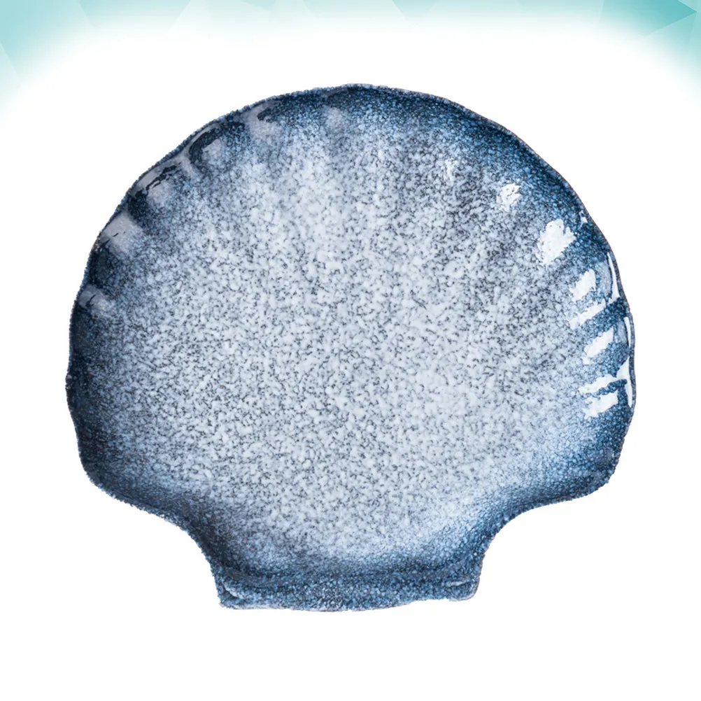 

Керамическая тарелка с дизайном в виде ракушки, 10 дюймов, премиум-качество, тонкая работа, идеально подходит для лапши, фруктов, закусок, для ежедневного использования.