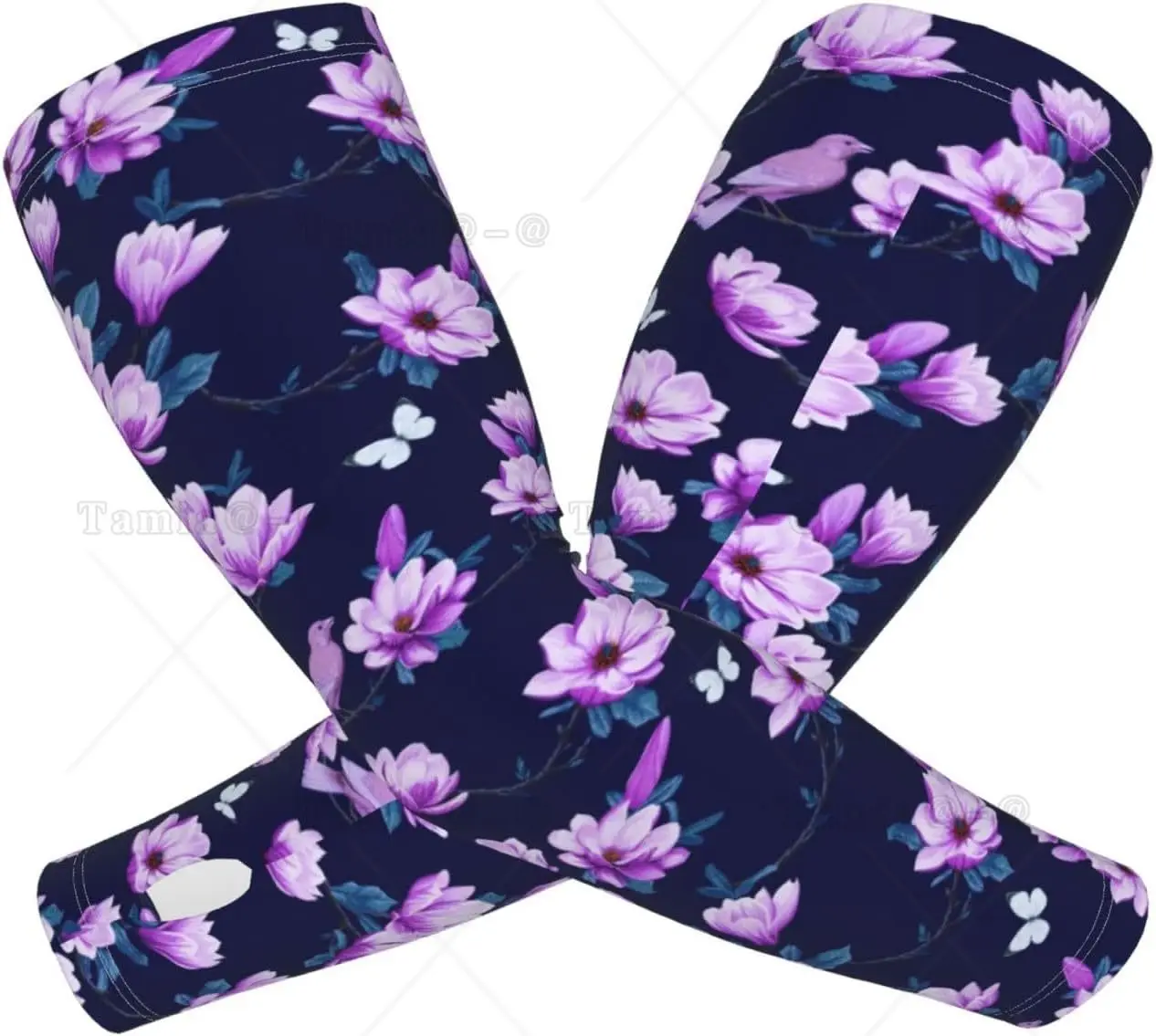 Cherry Blossoms Flower Pattern Unisex Protection Sleeves Arm Sports Cooling Sleeves Arm Covers For Men Women