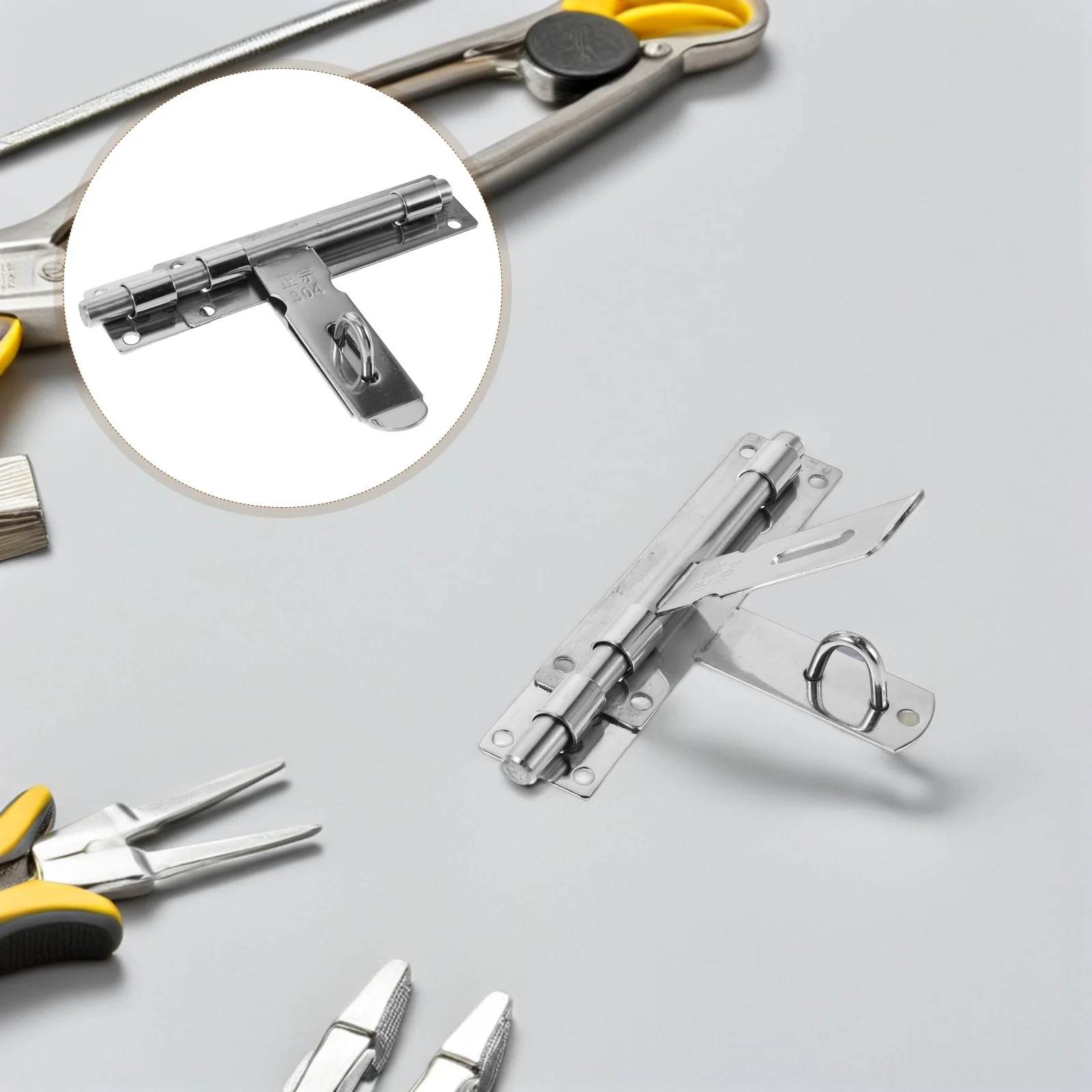 

Solid Construction Stainless Steel Gate Latch Heavy Duty Slide Bolt for Various Home Security Needs French Door Latch