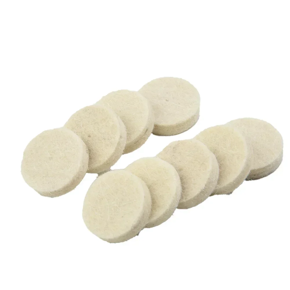 50x 25mm Wool Felt Round Polishing Wheels Wheel+2x Mandrel For Rotary Tool Beige Polishing Buffing High Quality