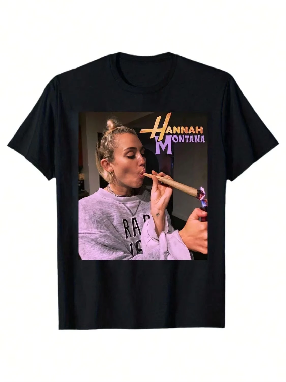 تي شيرت بأكمام قصيرة على الطراز الأمريكي الأكثر مبيعًا، تي شيرت مضحك مطبوع عليه هانا مضحك