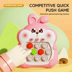 New 5th Generation Cute Rabbit Press and Play Game Console Speed Push and Breakthrough Decompression Toy