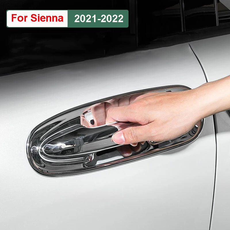 

For Toyota Sienna 2021 2022 Car Outer Door Bowl Handle Protection Cover Auto Exterior Door Wrist Anti-scratch Trims Accessories
