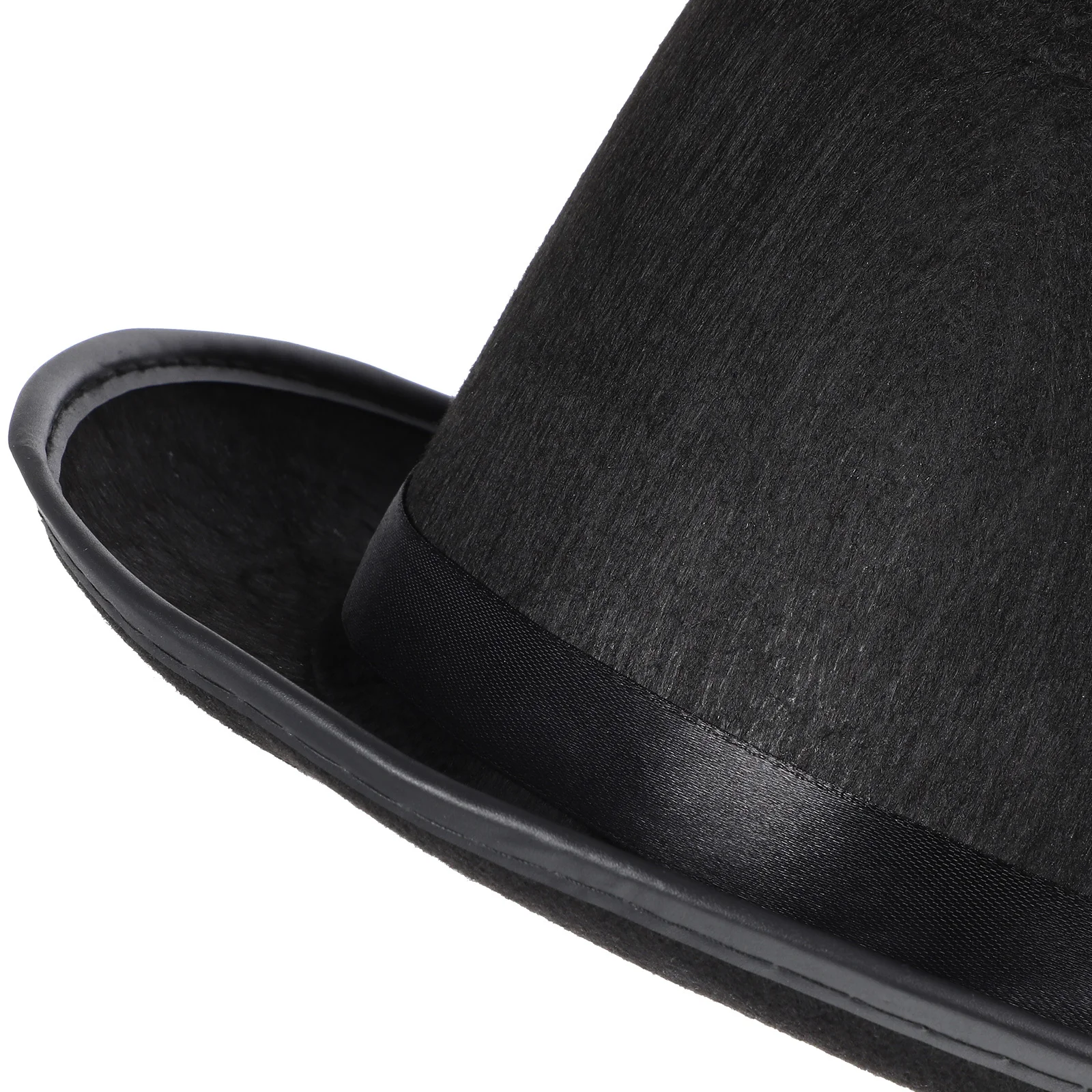 1 szt. Czarny Filcowy Kapelusz Magika Wysoki Kapelusz Rekwizyty na Halloween Przebranie Elegancki Dodatek do Przebrań Nakrycie Głowy dla Dzieci