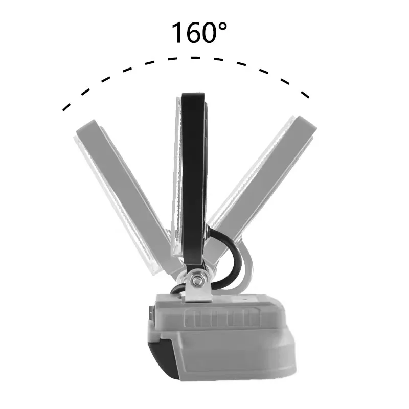 Cordless LED Light for Dewalt 18V Li-ion Battery Emergency Outdoor Flashlight with USB&Type-C Charging Port Flood Lights 4 Inch