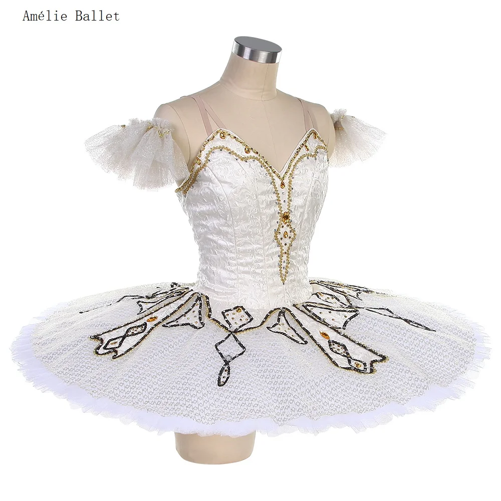 B24031 توتو باليه احترافي كلاسيكي عاجي للفتيات والنساء مصنوع حسب الطلب أزياء الأداء أو المنافسة #3