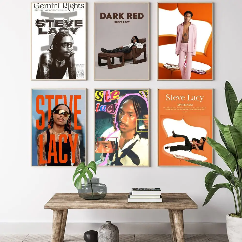 Singer Steve Lacy Painting Calligraphy HD Canvas Poster living room bedroom bar aesthetic decoration