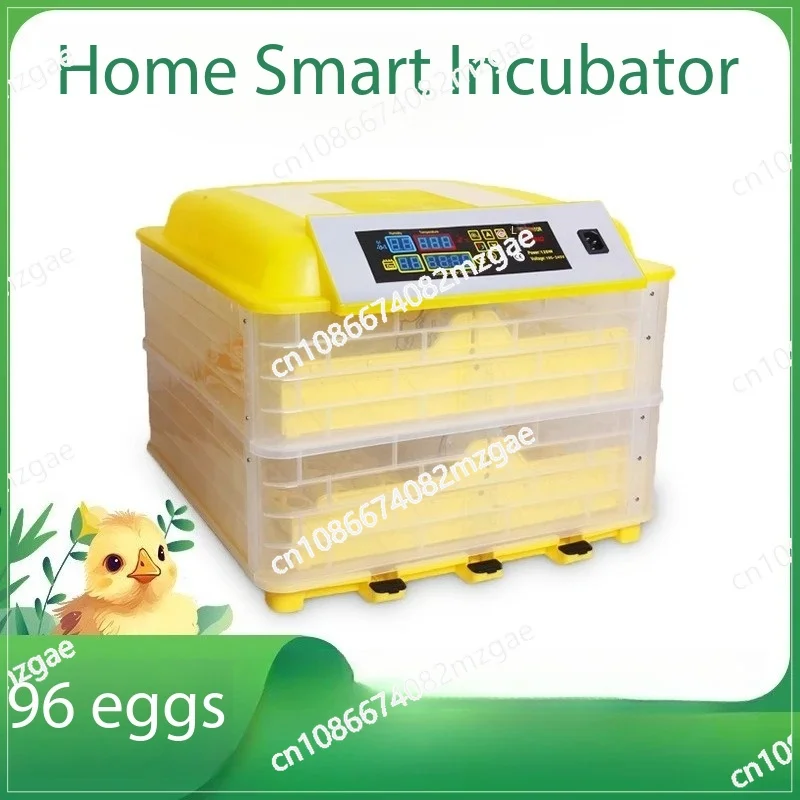 Fully Automatic Mini Incubator for 96 Eggs | Smart Temperature Control with Auto-Turning & Hatching for Home Poultry & Birds