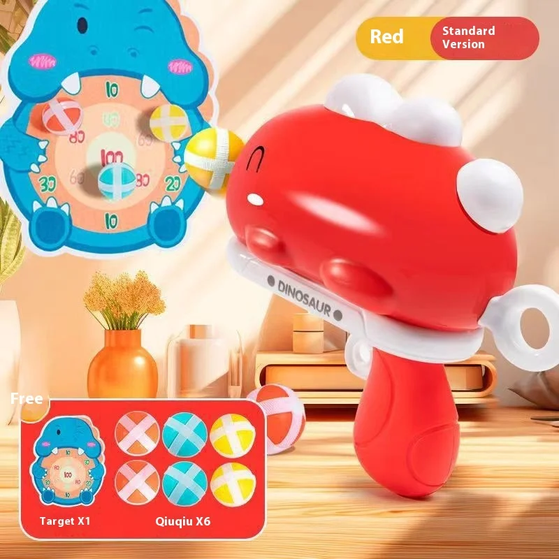 Crianças brinquedo arma pegajosa bola lançador dinossauro macio bala blaster pegajoso alvo tiro conjunto ao ar livre indoor crianças esportes jogo presente