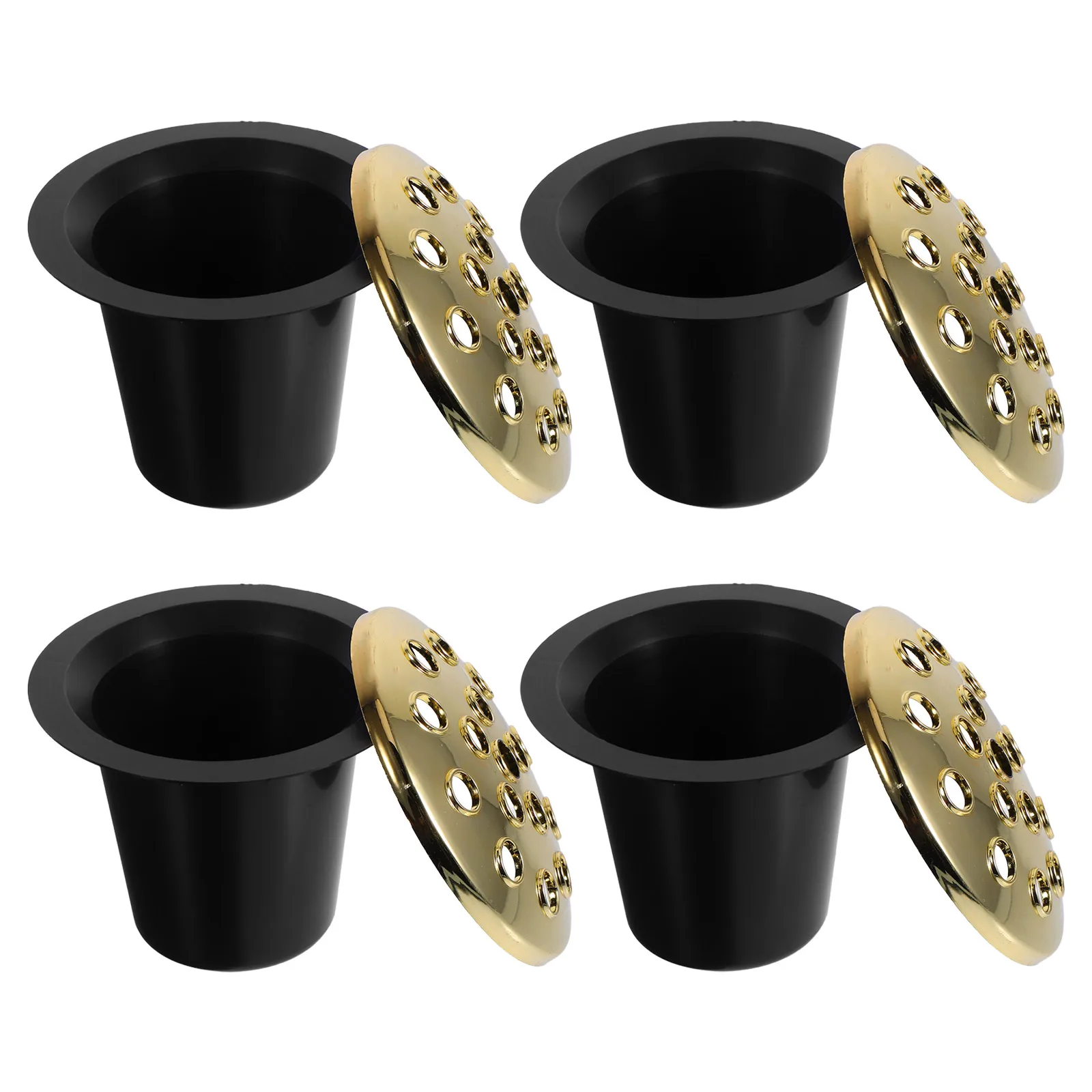 

4 Pcs Funeral Flower Pot Cemetery Vase Insert Stand Base Atificial Flowers Inserts Plastic Decorations