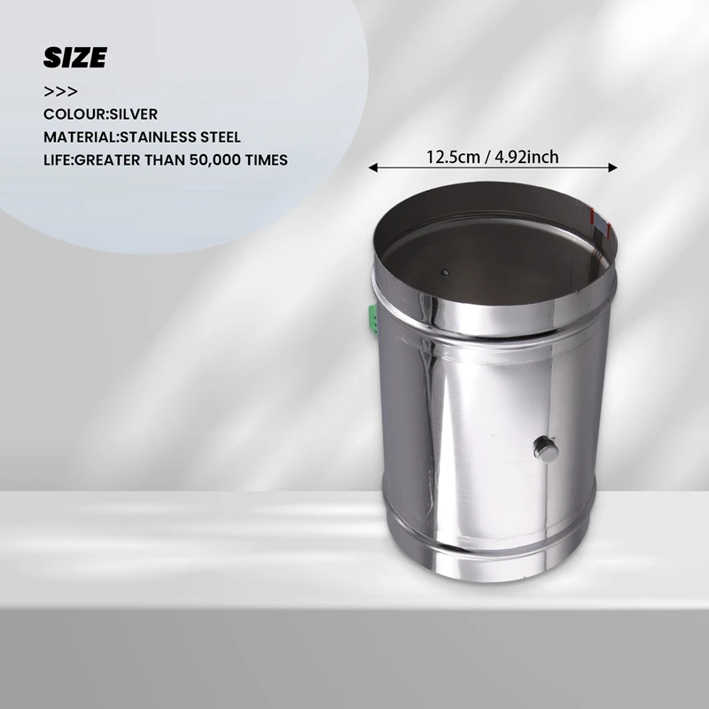 LICE-125Mm الفولاذ المقاوم للصدأ أنابيب الهواء الكهربائية المثبط صمام HVAC مجاري الهواء بمحركات الهواء المثبط AC220V المحرك محرك