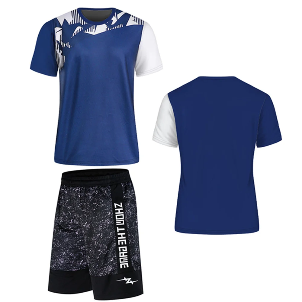New Summer Men's Sweatshirt Set Badminton Tshirt And Shorts Set Sports T-shirt For Running Tennis Shirt And Pants Set Breathable - view 2