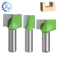 Solid Router Bits for Wood Woodworking Surface Milling Cutter 12mm Shank Cleaning Bottom Router Bit