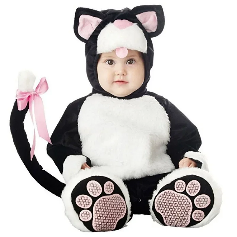 Children\'s Koala Cosplay Costume Cute Baby Hoodie Vest Cat Cos Outfits Winter Pyjamas Thickening 1-2T 2-3T