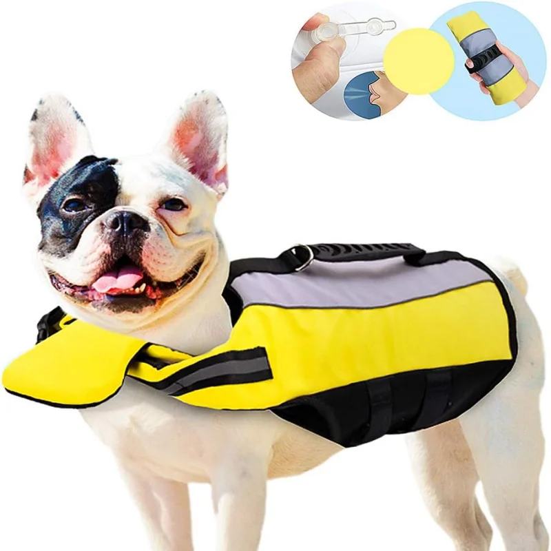 Pet Life Jacket Swimsuit New Airbag Inflatable Foldable Dog Convenient Safety Swimsuit