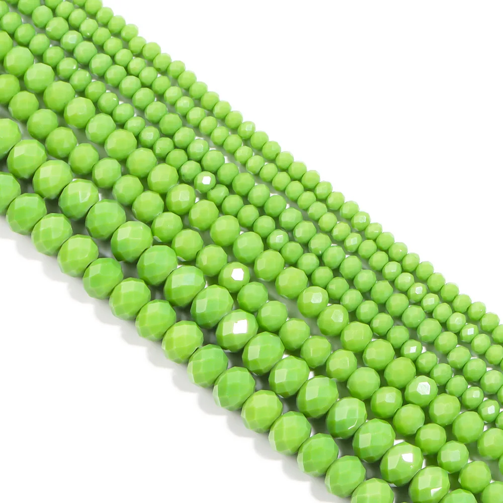 4 6 8 10mm Clear Rondelle Crystal Beads Faceted Glass Beads Bulk Wholesale Loose Spacer Bead for Jewelry Making DIY Bracelet