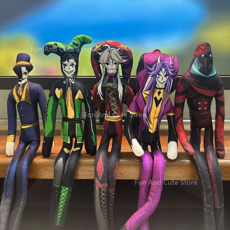 

28 см Гибкая плюшевая игрушка с проволочным каркасом, забавный аниме-персонаж из цирка, очаровательная кукла-пьеро, декор для стола