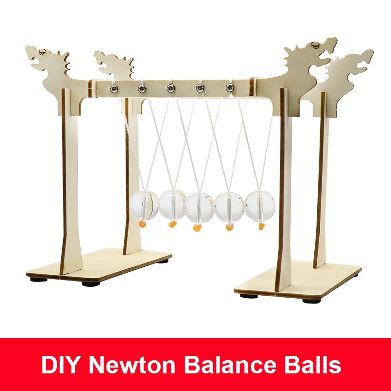 DIY Newton Cradle Balance Balls School Teaching Supplies Physics Science Pendulum Desk Project Toy Gifts Home Decoration Gift