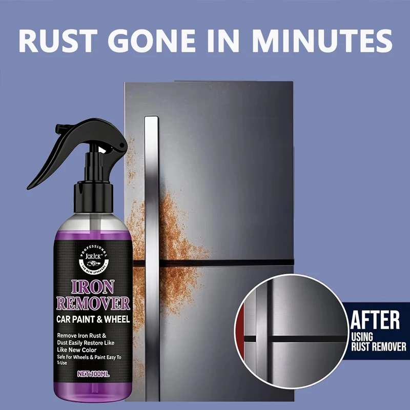 JOKJOK - Heavy Duty Rust Remover Spray Fast Acting Rust Dissolver & Anti-Rust Coating for Metal,Car, Tools Multi-Surface Cleaner