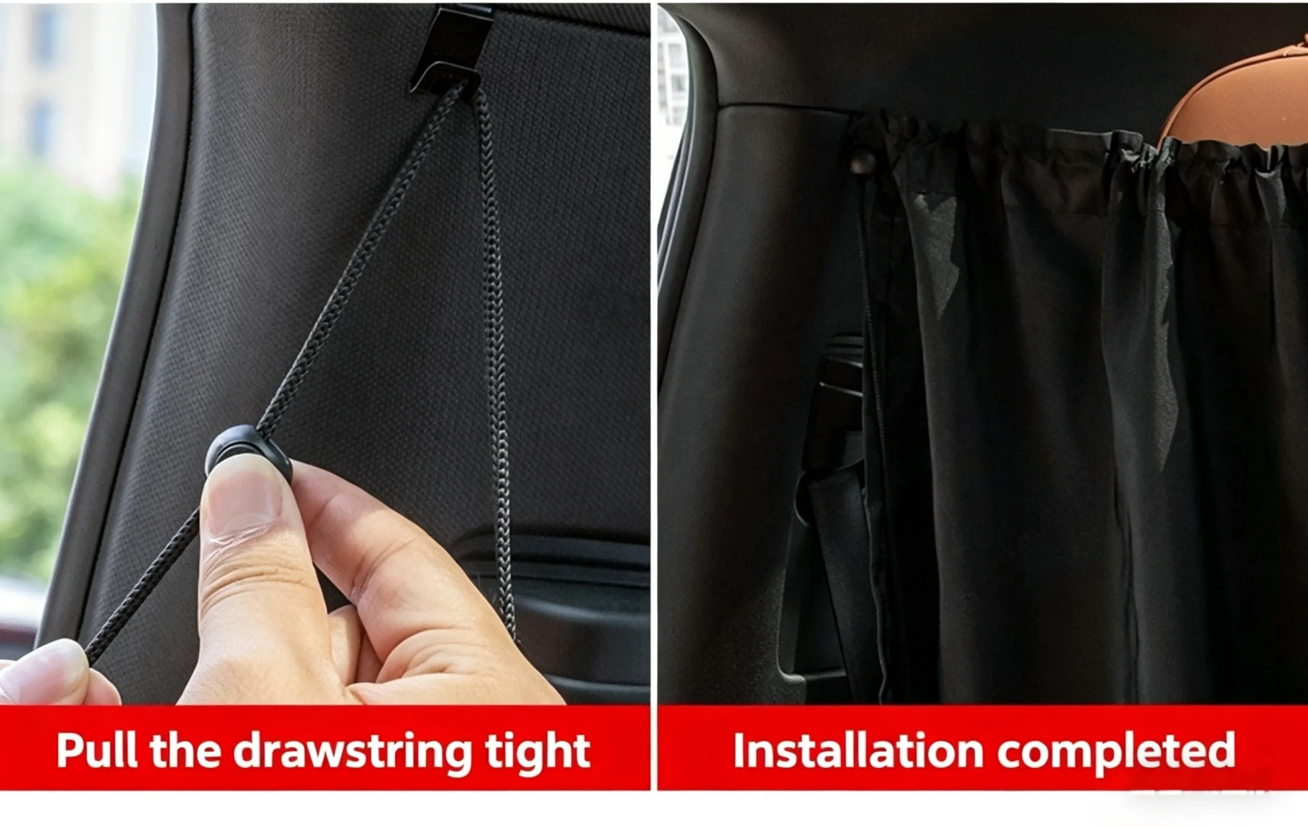 Sonnenschutzvorhang für Wohnmobil, Auto, Vorder- und Rücksitz, Sichtschutz, Schattierung, Auto-Fenstervorhang – Detail 3
