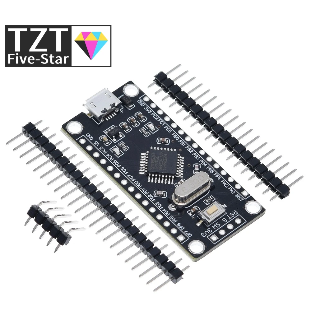 

Макетная плата TZT STM8S STM8S105K4T6, модуль, основная плата, MCU обучающая плата