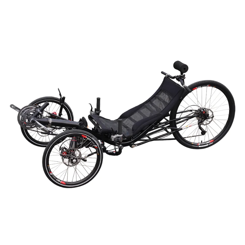 Tricycle couché longue distance pour adultes, vélo d'exercice, suspension de voyage, vente de tricycle, 27 vitesses, livraison gratuite