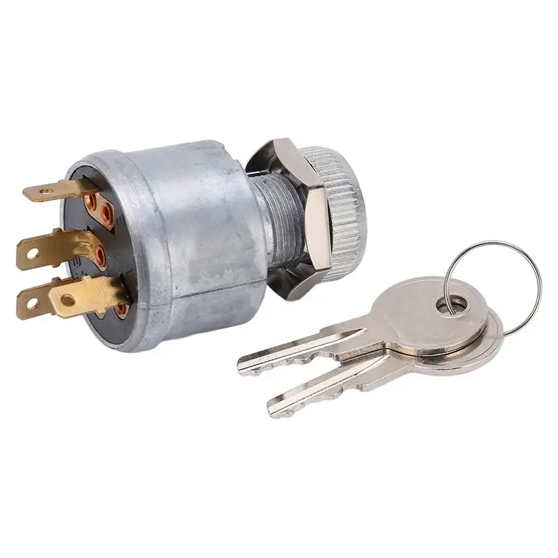 A13F-Club Car Ignition Starter Switch With 2 Keys 33639G01 Replacement For EZGO TXT Golf Cart Ignition Start Switch