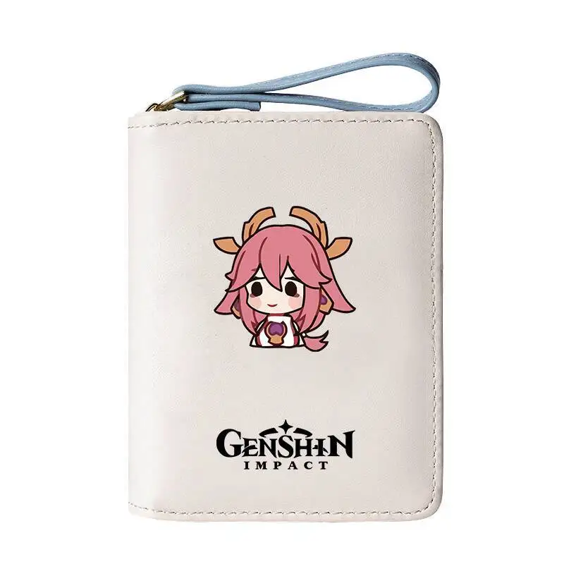 Genshin Impact Anime Yae Miko Game Merchandise Birthday Gift Wallet Coin Purse Unisex Student Foldable Card Holder Ani