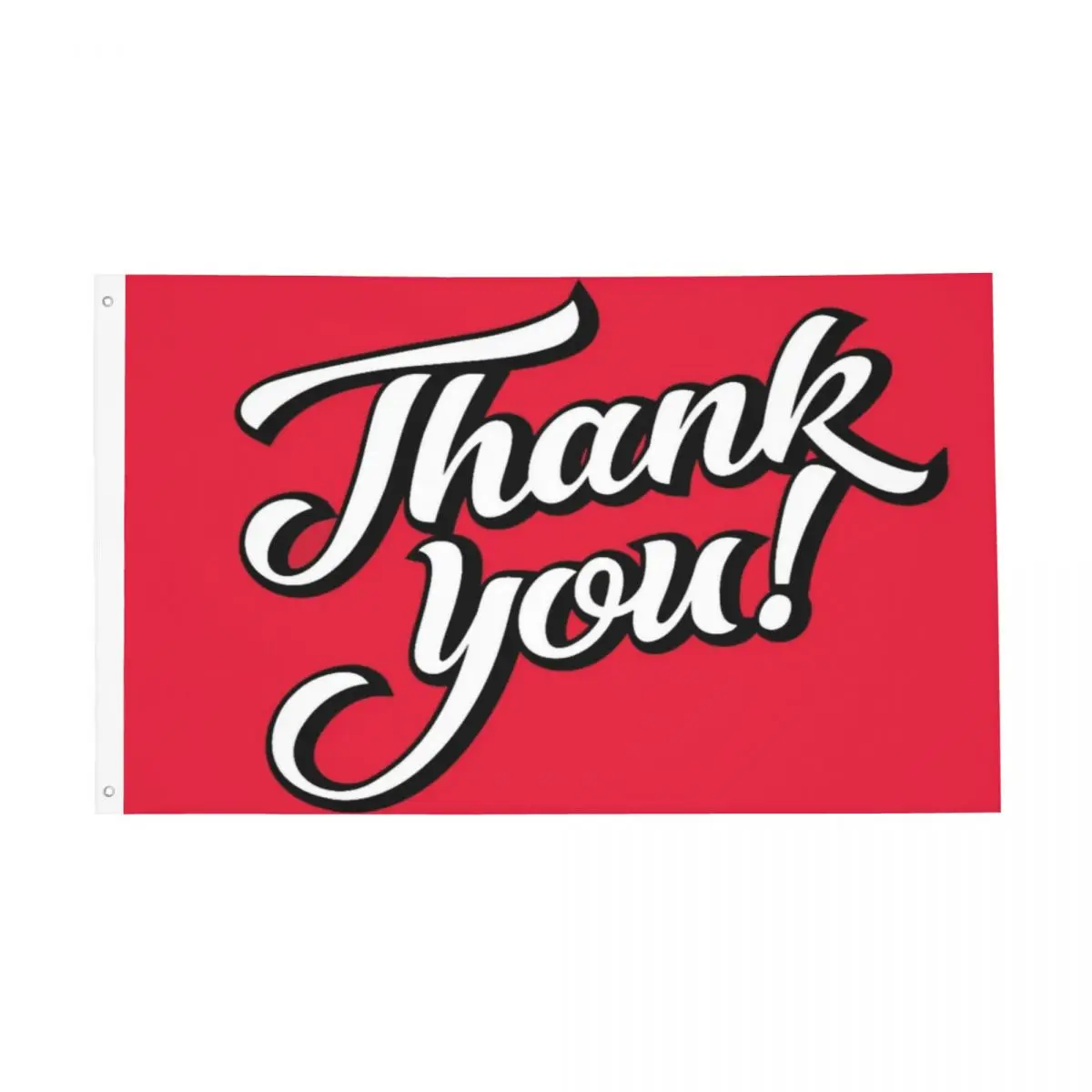 

Thank You Red Flag Decor 3x5FT Polyester Material Decorative Fade Resistant Drapey Bright