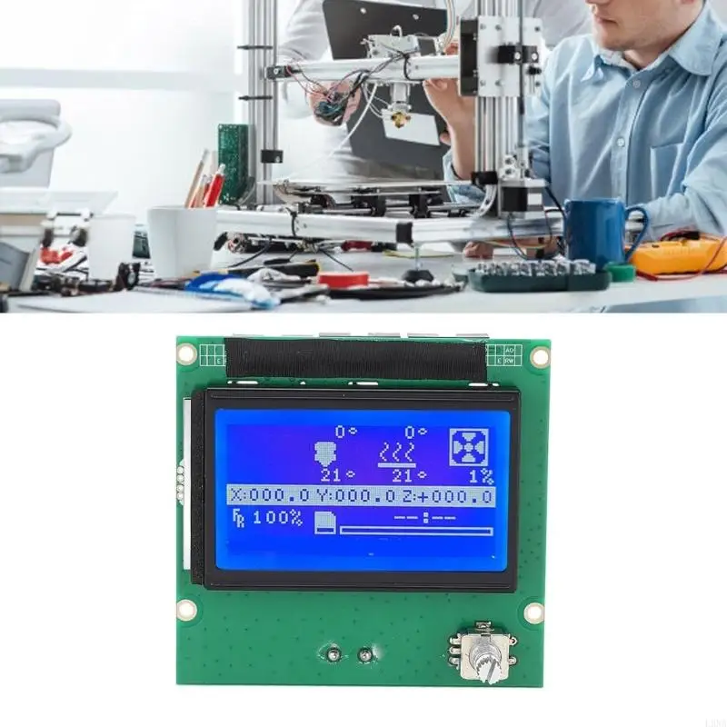 2025 New 12864 LCD Control Panel Upgraded Easy Installation 12864 Blue Control Panel