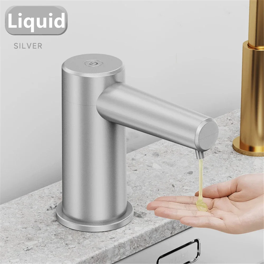 Touchless Automatic Dish Soap Dispenser for Kitchen Sink Electric Pump with 100cm Extension Hose 2 Gears Liquid&Foam Soap Mode