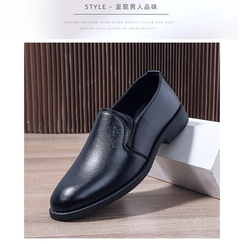 Mens Leather Dress Shoes Formal Brown Elegant Men\'s Shoes for Men Casual Business Social Autumn Office Party Wedding Loafers