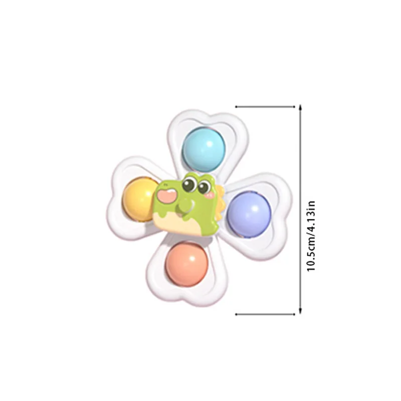 Zuignap cartoon draaiend speelgoed kinderen draaiende puzzel gyro armband kan bijten babyspeelgoed eettafel en rustgevend hulpmiddel