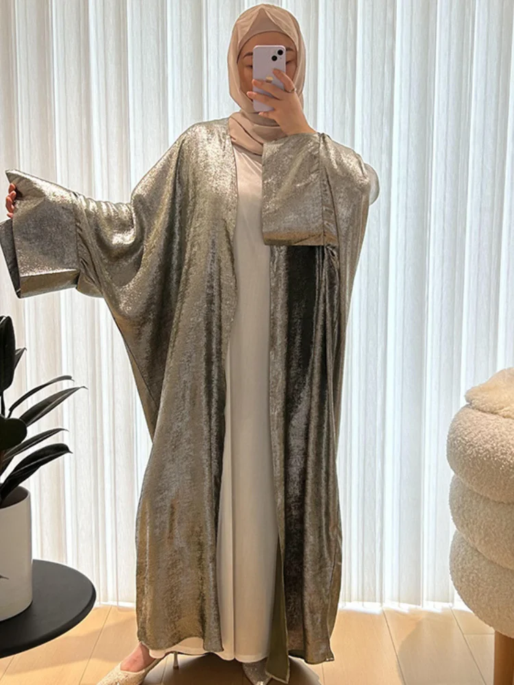 Silky Jalabiya Arab Long Robe Ramadan Muslim Abaya for Women Party Dresses Eid Morocco Saudi Vestidos Dubai Kaftan Islam Abayas