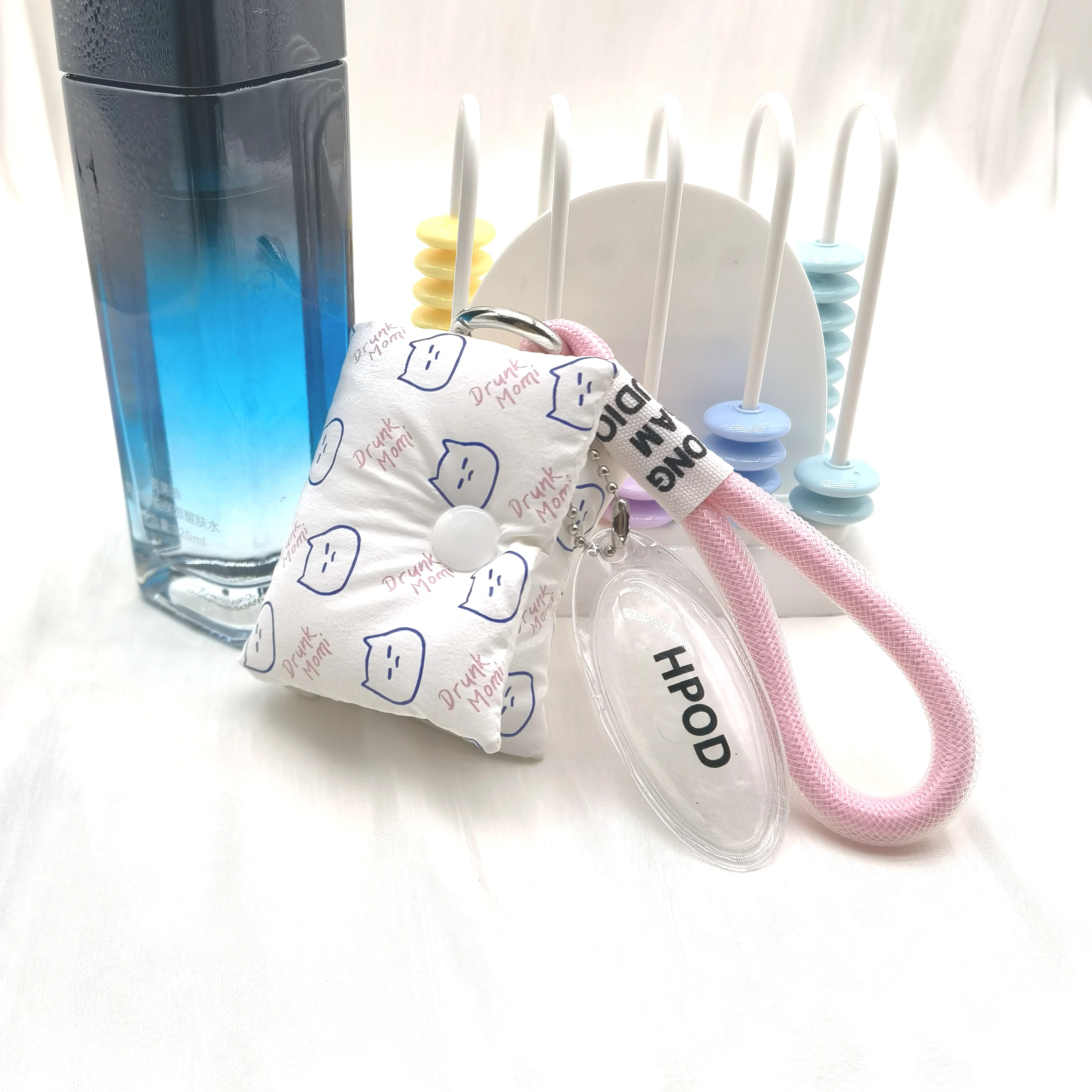 Chic Down Cotton Puffer Jacket AirPods Pro Case for Women, Soft Plush Earbuds Cover for AirPods 3/4 with Carry Rope, Fashion