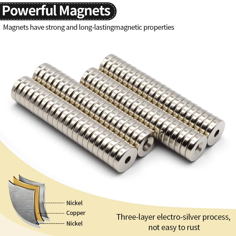 Obrázek 5: 20x5-5mm super silná neodym magnetem N35 ndfeb trvalý magnetický imanes kolo s děr sytý magnety chladnička magnetem