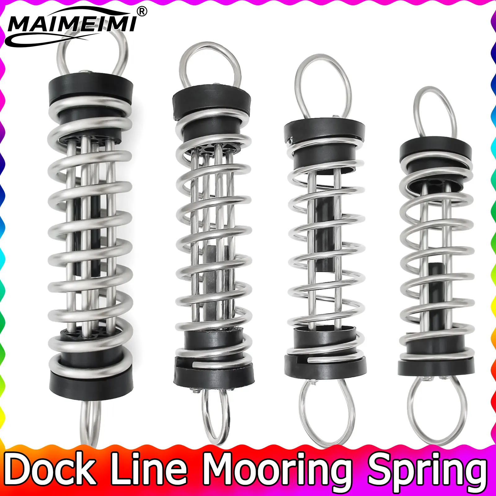 

Dock Line Mooring Spring﻿ 6x300mm Dock Line Mooring Springs 304 Stainless Steel Shock Absorbing Boat Mooring Springs