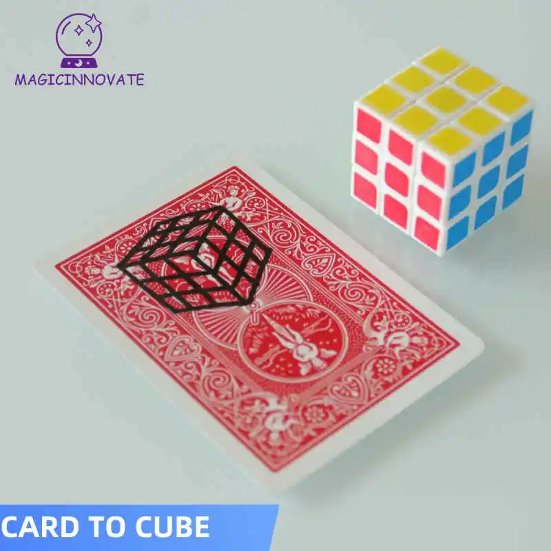 2023 NEW CARD TO SPIDER,CARD TO CUBE close up magic,magician gimmick tool