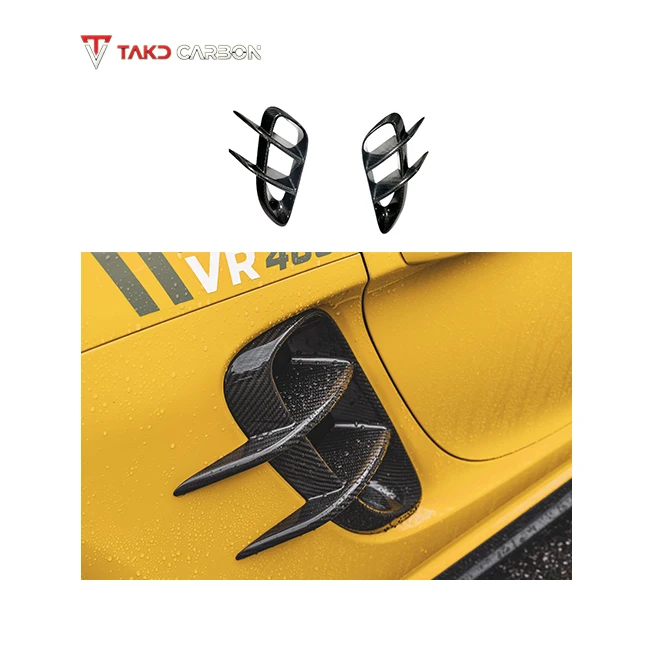 

TAKD Carbon Factory Direct Hot Sale Side Air Inlet Grille Universal Rear Spoilers for Porsches 718 Cayman Boxster